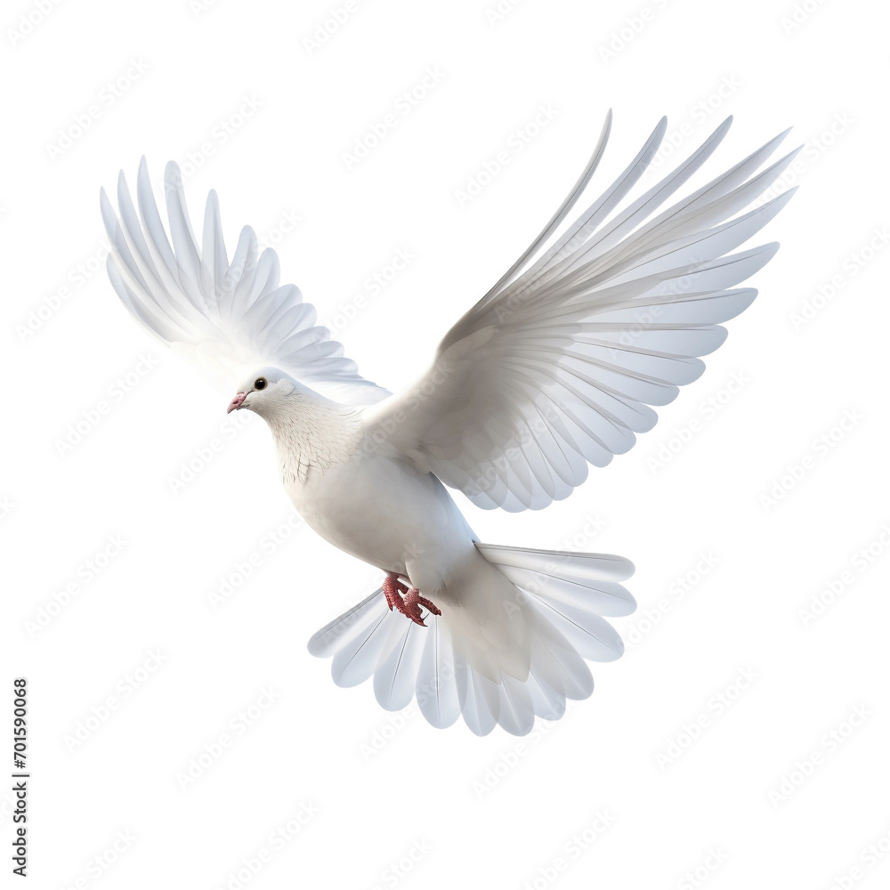 Obraz premium white dove flying
