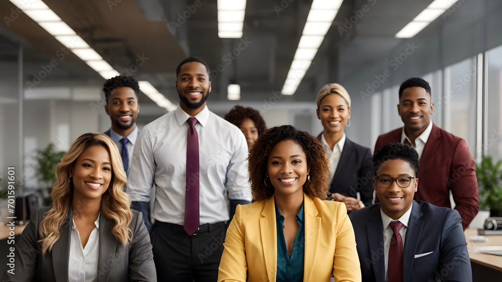 Obraz premium A company staffs’ portrait as a diversity and team building