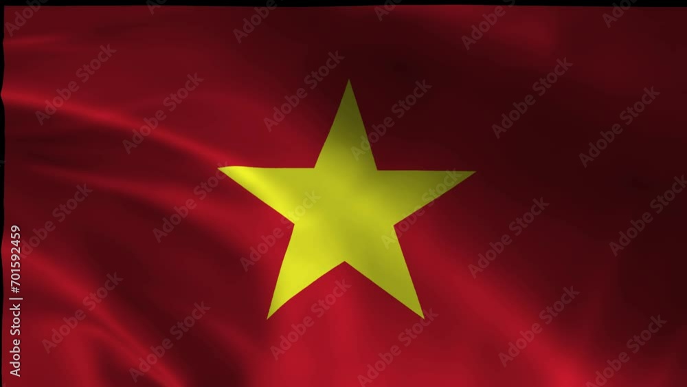 Illustration of VIETNAM flag with wavy effect Illustration of VIETNAM flag with wavy effect