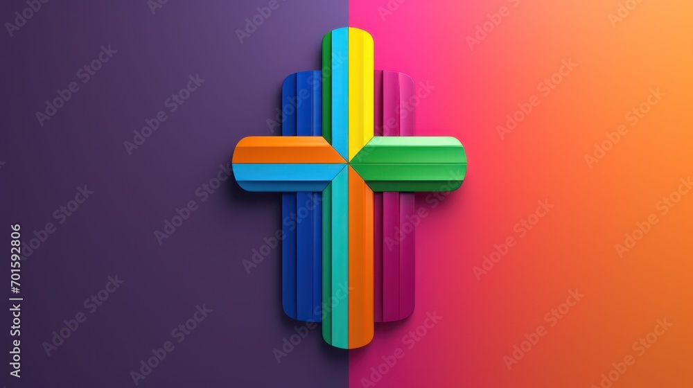 Obraz premium Abstract Vector Art of Cross