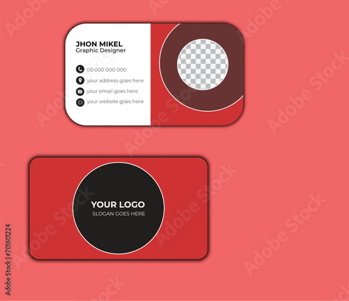 blue, business, business card, card design, clean, corporate, creative, both side design, business card, creative, design, flyer, graphic, template, print template, red, simple, template, trendy