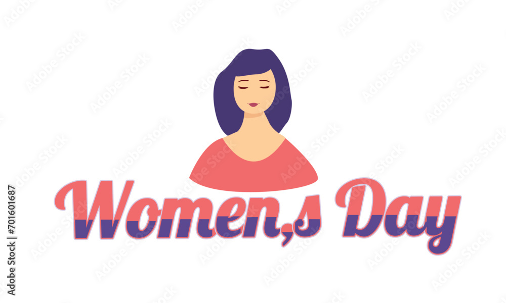 Women's Day text vector illustration Women's Day text vector illustration