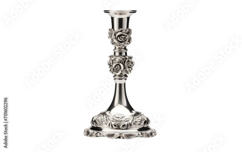 Victorian Style Silver On Transparent Background