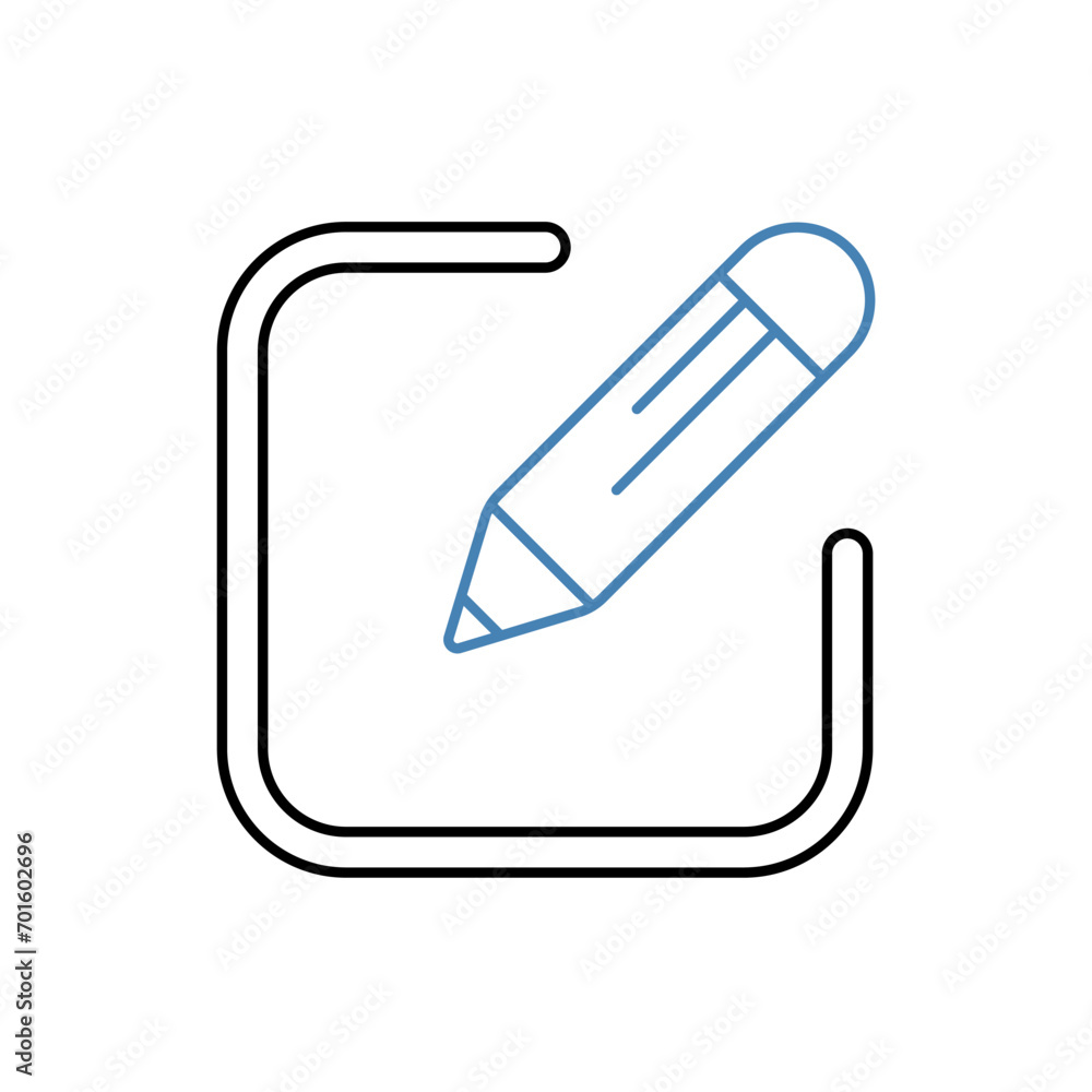 edit concept line icon. Simple element illustration. edit concept outline symbol design. edit concept line icon. Simple element illustration. edit concept outline symbol design.