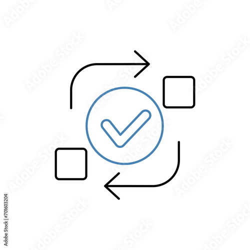 replace concept line icon. Simple element illustration. replace concept outline symbol design.