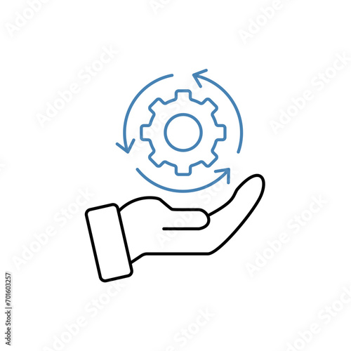 adapt concept line icon. Simple element illustration. adapt concept outline symbol design.