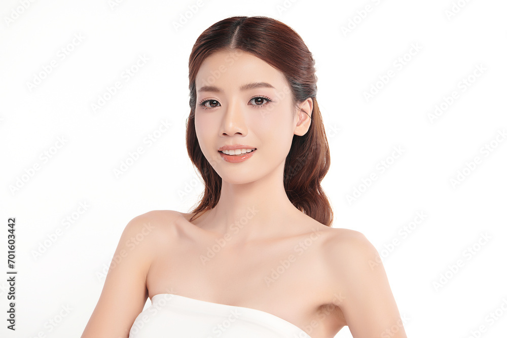 Beautiful young asian woman with clean fresh skin on white background, Face care, Facial treatment, Cosmetology, beauty and spa, Asian women portrait. Beautiful young asian woman with clean fresh skin on white background, Face care, Facial treatment, Cosmetology, beauty and spa, Asian women portrait.