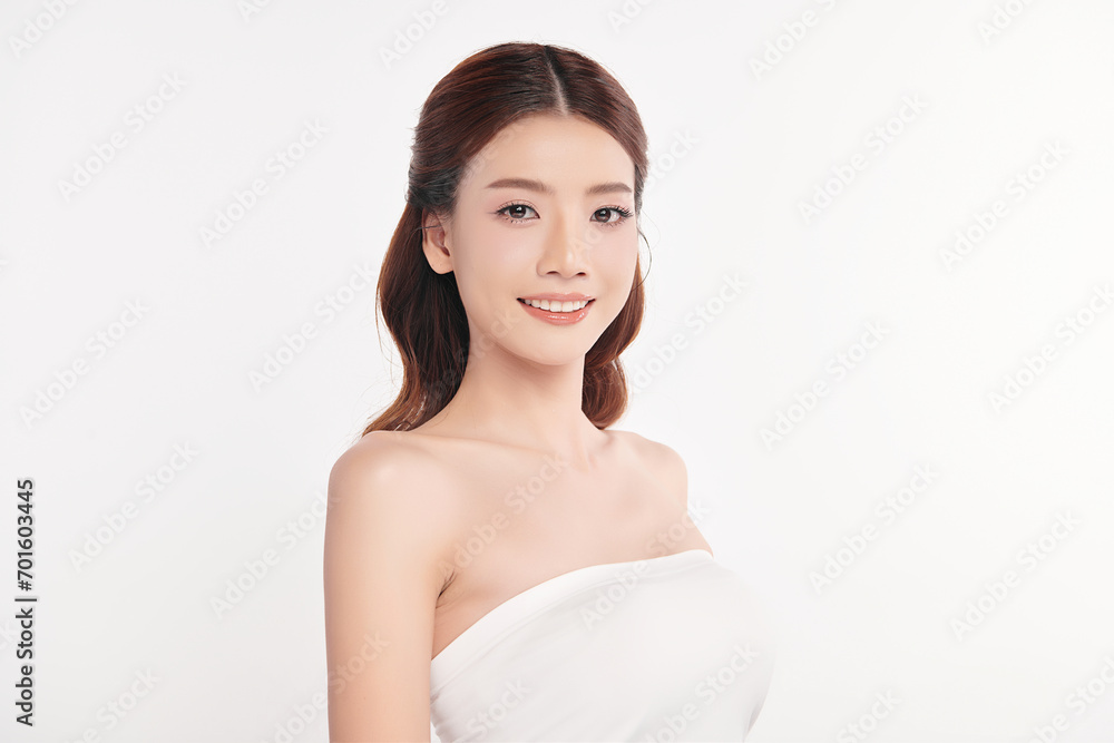Beautiful young asian woman with clean fresh skin on white background, Face care, Facial treatment, Cosmetology, beauty and spa, Asian women portrait. Beautiful young asian woman with clean fresh skin on white background, Face care, Facial treatment, Cosmetology, beauty and spa, Asian women portrait.