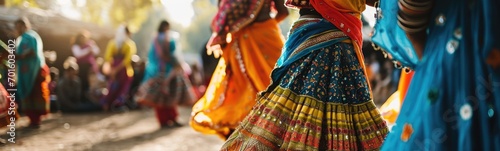 Indian folk dance background. Banner photo