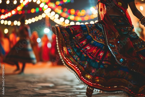 Indian folk dance background  photo