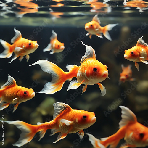 Goldfish Harmonious Dive into the Timeless Beauty and Artful Charms of Ornamental Aquatics ai generated