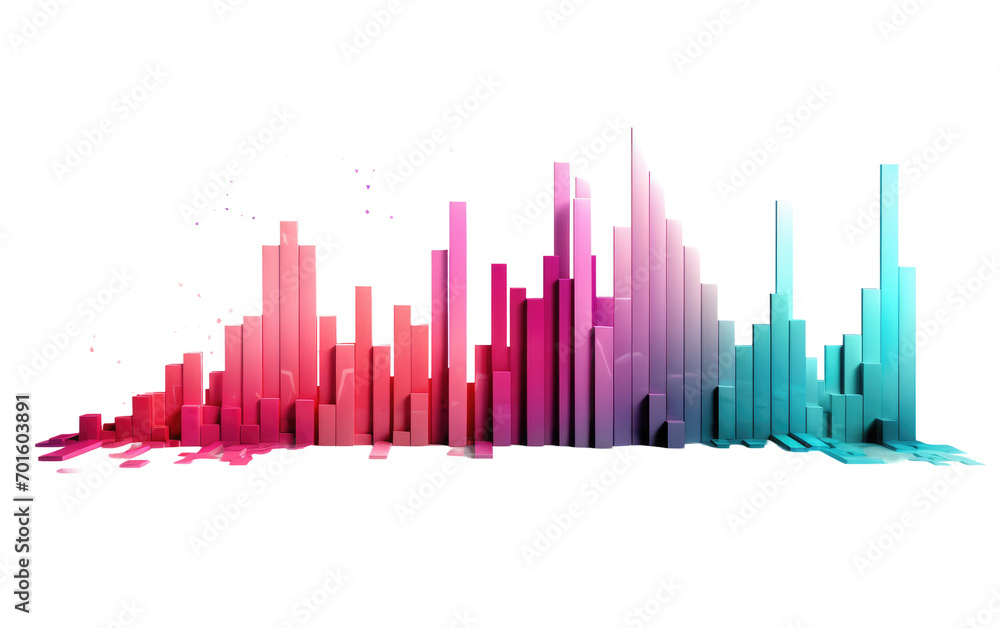 Iconic Transition into a Dynamic and Animated Graph on White or PNG Transparent Background