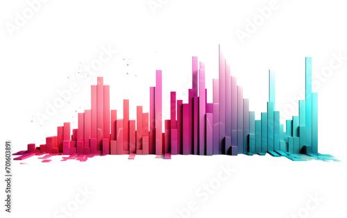 Iconic Transition into a Dynamic and Animated Graph on White or PNG Transparent Background