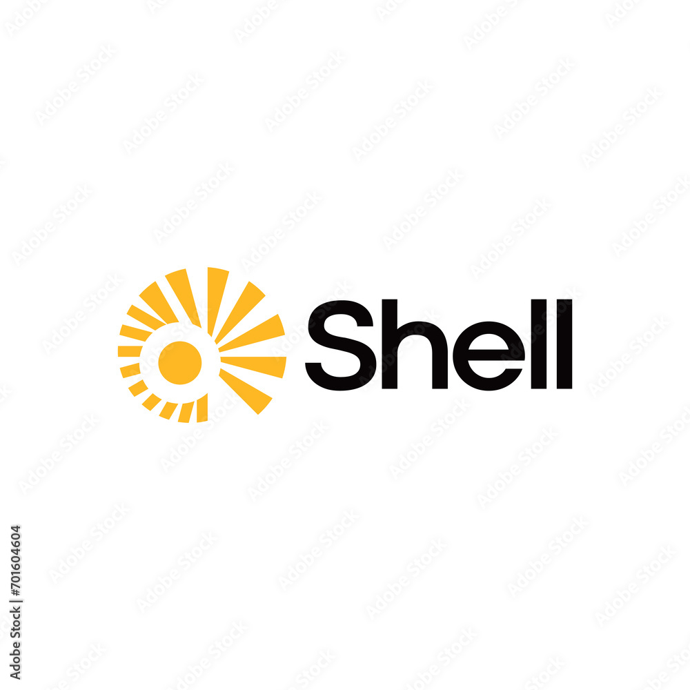Fototapeta premium Shell Logo With Modern and Geometric Design For Brand Identity