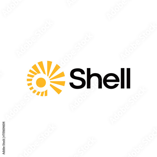 Shell Logo With Modern and Geometric Design For Brand Identity