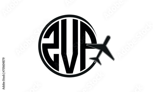 ZVP three initial letter circle tour & travel agency logo design vector template. hajj Umrah agency, abstract, wordmark, business, monogram, minimalist, brand, company, flat, tourism agency, tourist