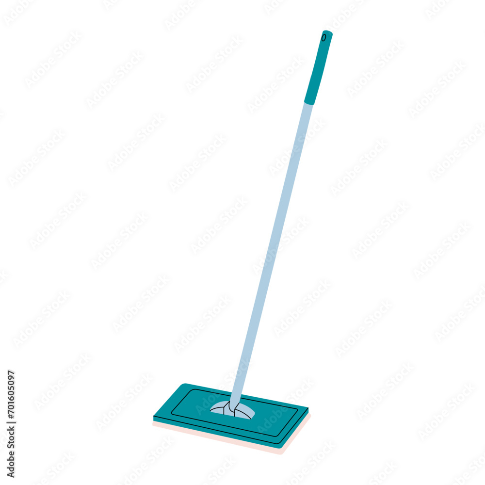 Floor cleaning mop. Cleaning service tool. Housekeeping service equipment. Vector illustration. Floor cleaning mop. Cleaning service tool. Housekeeping service equipment. Vector illustration.