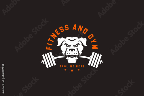 wild pitbull fitness and gym modern logo design for gym and fitness industry