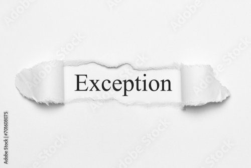 Exception	 photo
