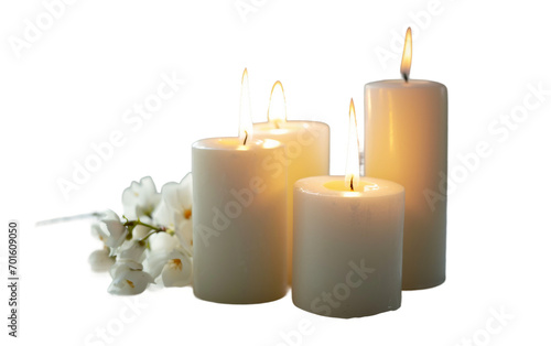 Candles On Transparent Background.