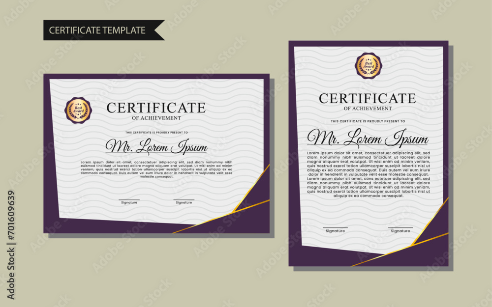 Business, Training Achievement Certificate Template