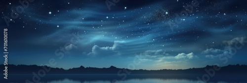 Night sky background with moon and stars © Aida