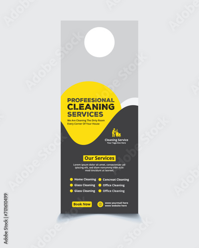 Cleaning Service Door Hanger Design