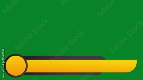 yellow and black lower third animation with green screen.