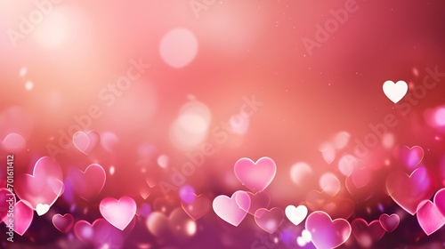 pink valentine bokeh background. Generative Ai