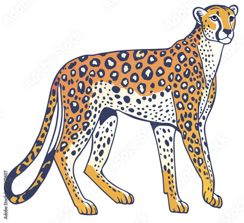 illustration cheetah vector 