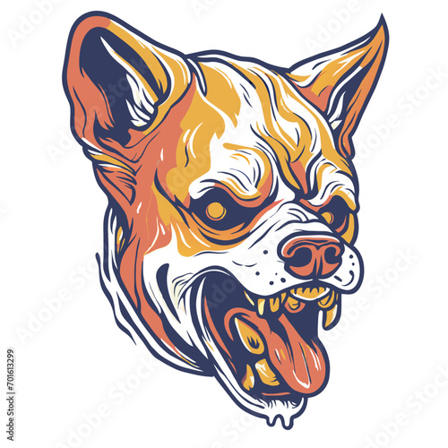 illustration of a  zombie dog