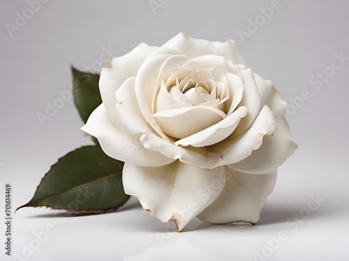 white rose isolated on white background Ai generative 