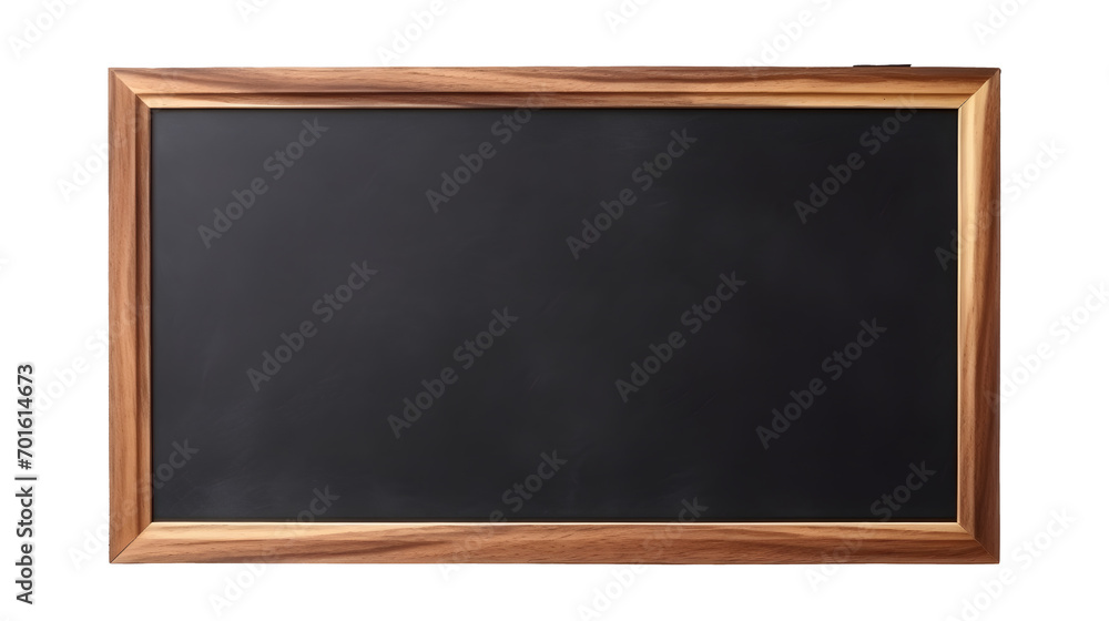 Blank blackboard in wooden frame isolated on transparent or white background Blank blackboard in wooden frame isolated on transparent or white background