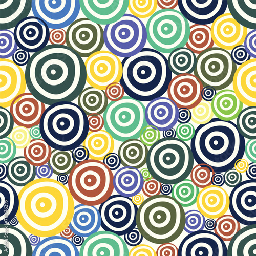 Vector seamless pattern. Free form organic shapes. Stylish structure with polka dot. Hand drawn abstract background. Can be used as swatch in Illustrator. Colorful print.
