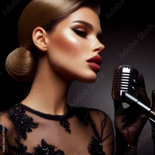singer with microphone