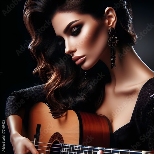 woman with guitar