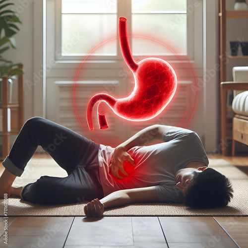 Wallpaper Mural Gastrointestinal disorders such as stomachache.Generative AI Torontodigital.ca