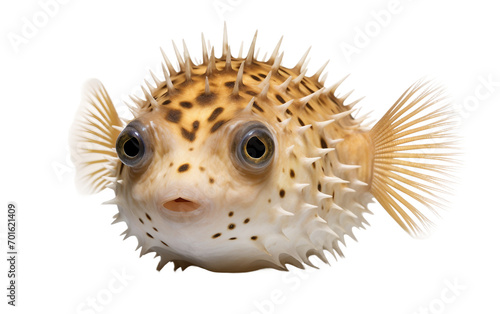 Realistic Porcupinefish On Transparent Background.