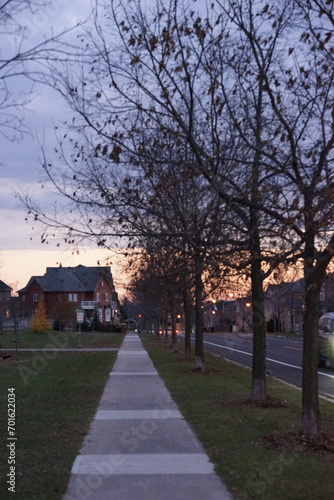 sunset in the city