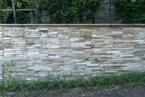 ブリックタイルのレンガ壁 庭の壁