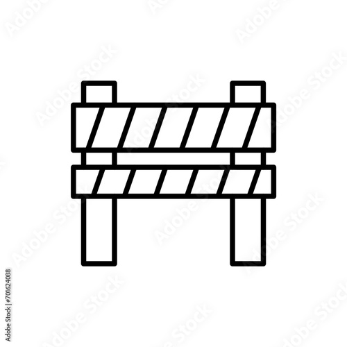 Barrier outline icons, minimalist vector illustration ,simple transparent graphic element .Isolated on white background