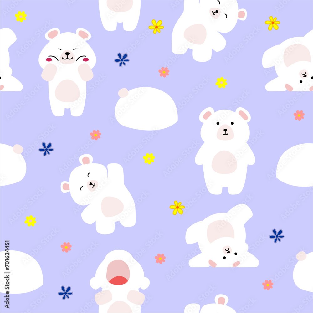 a vector polar bear seamless pattern wallpaper