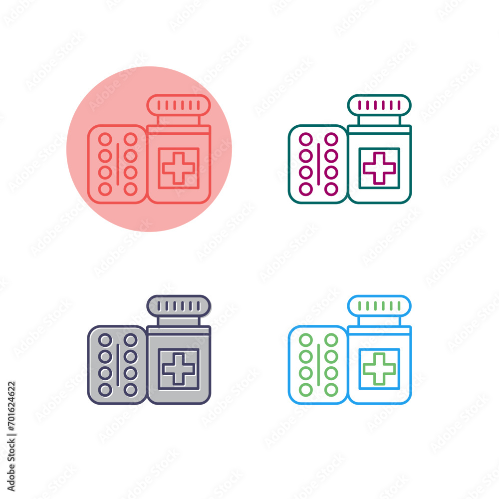 Pills Bottle Vector Icon Pills Bottle Vector Icon
