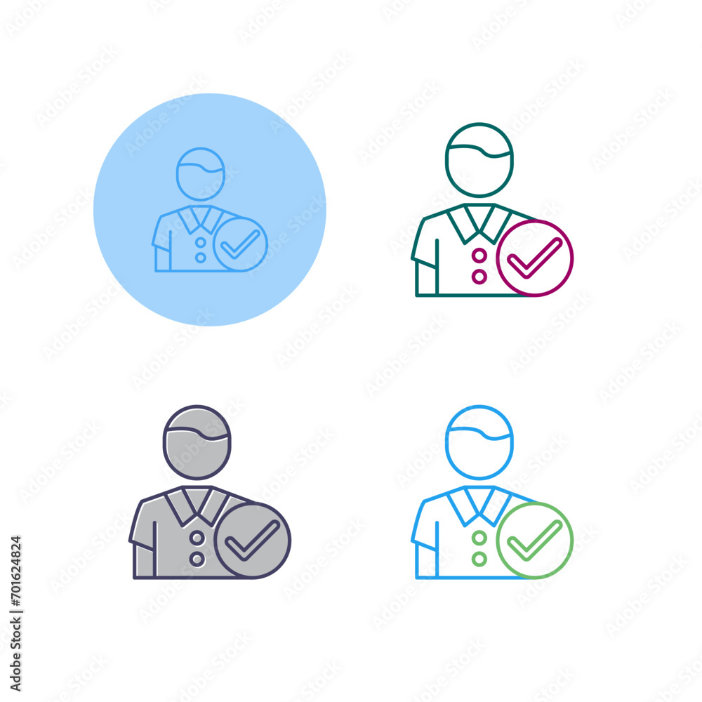 Man Accept Vector Icon Man Accept Vector Icon