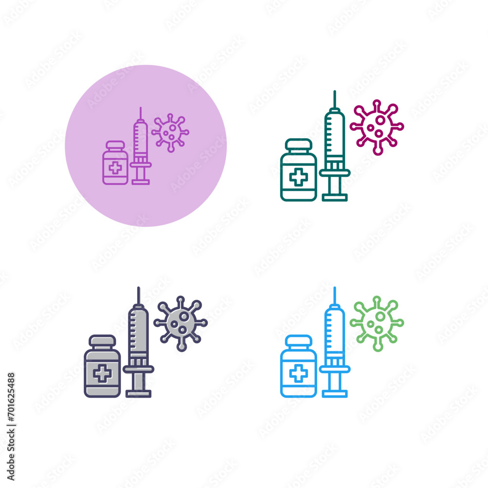 Fototapeta premium Vaccine Vector Icon