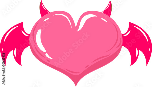 devil pink hearts love design