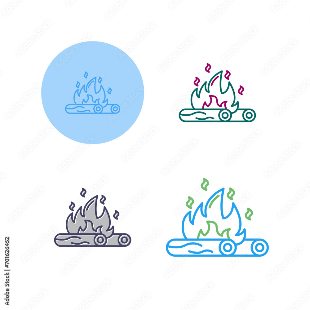 Fototapeta premium Bonfire Vector Icon