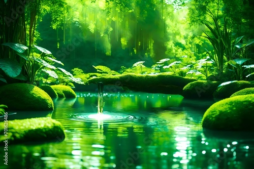 nature background wallpaper green environment  drop of water in beautiful resolution