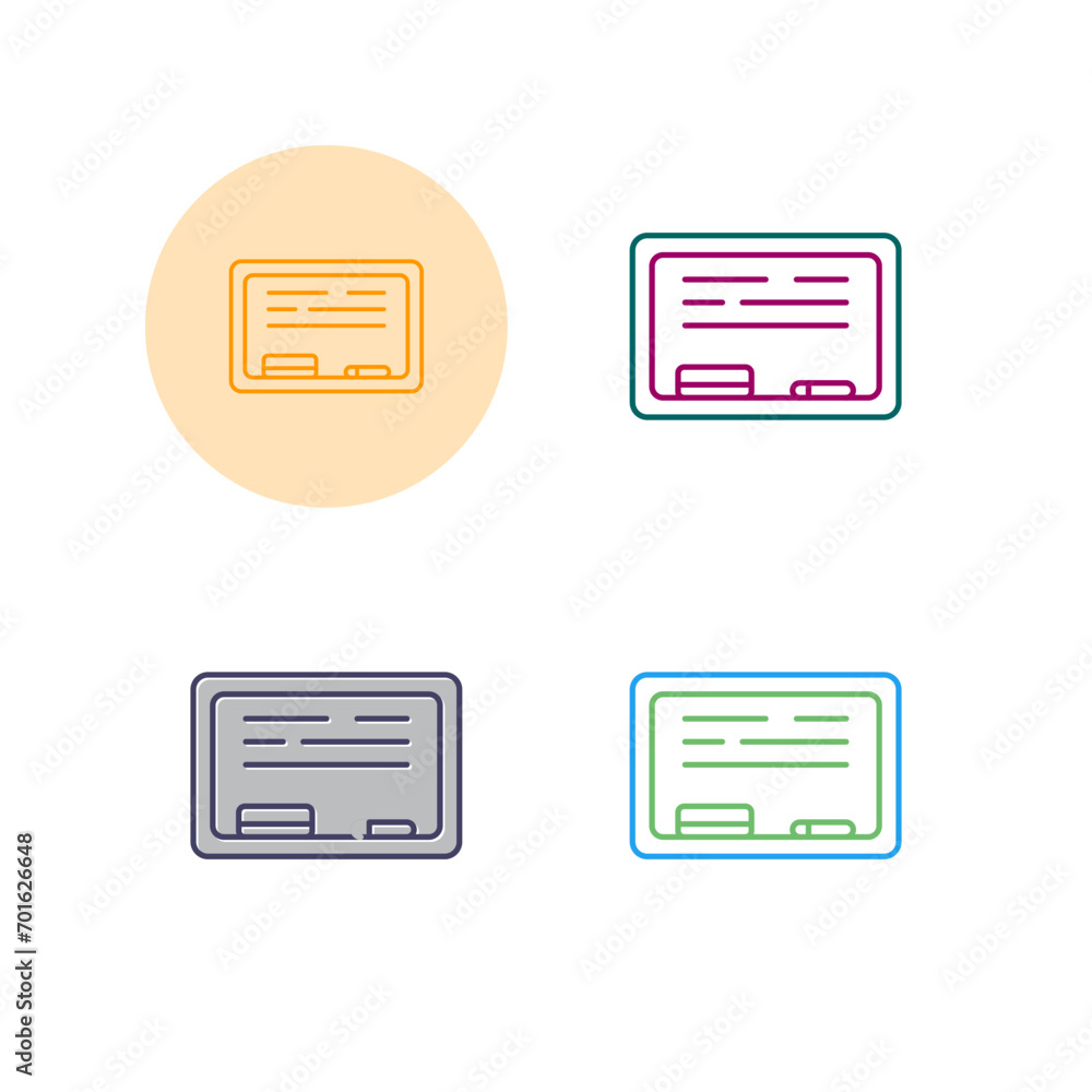 White Board Vector Icon White Board Vector Icon