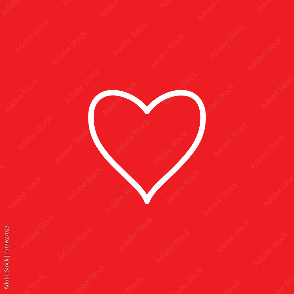 vector graphics of heart icons on a red background